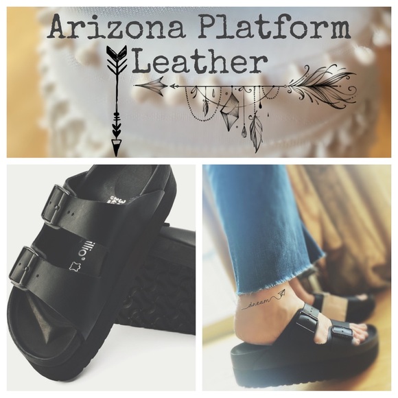 Birkenstock Shoes - Arizona Platform (Leather)